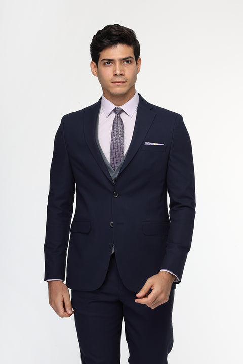 Slim Fit Suit Dark Blue