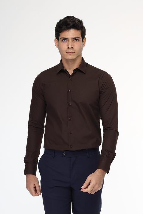 Classic Shirt Slim fit Brown