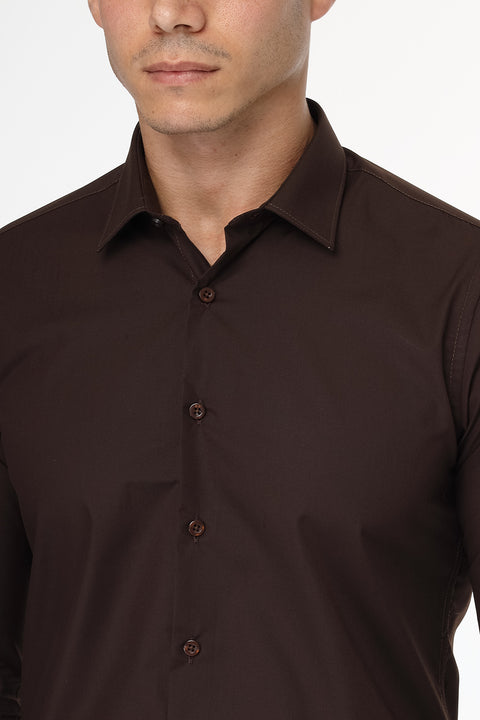 Classic Shirt Slim fit Brown