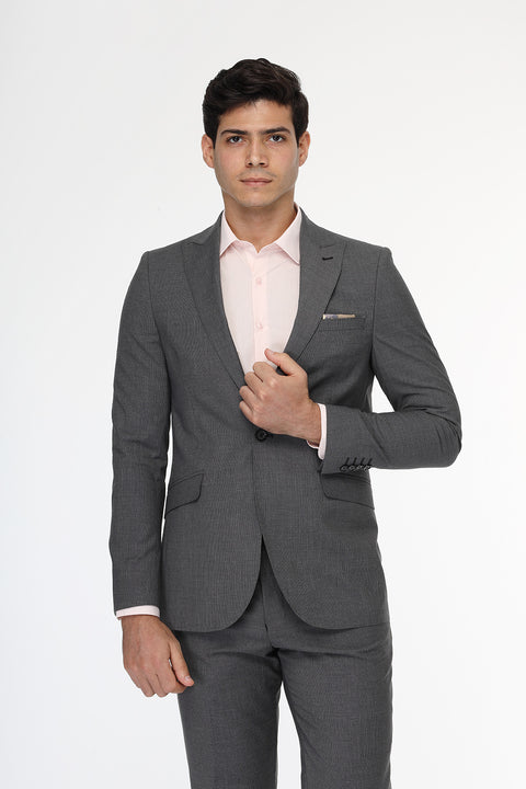 Slim Fit Suit Gray
