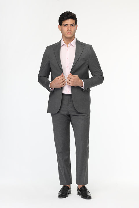 Slim Fit Suit Gray