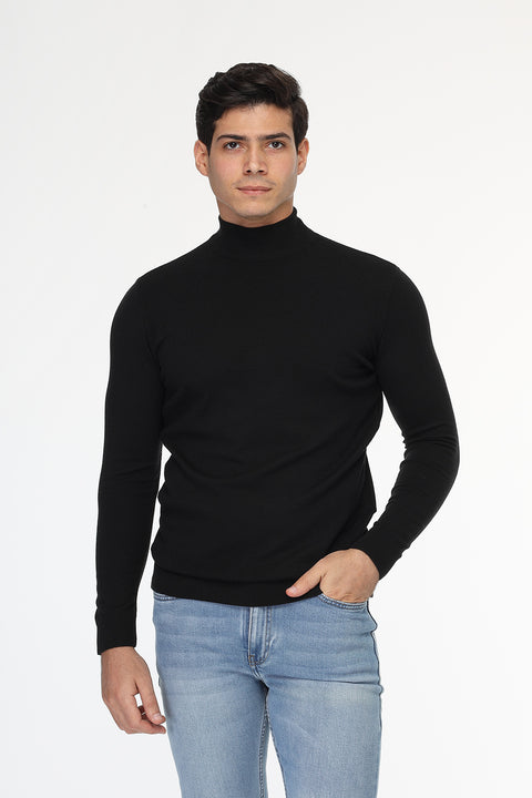 Slim Fit Pullover Black