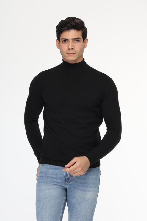 Slim Fit Pullover Black