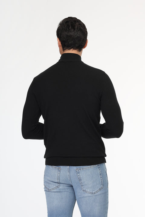 Slim Fit Pullover Black