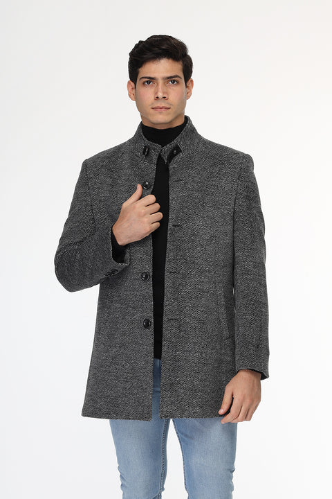 Regular Fit Coat Gray