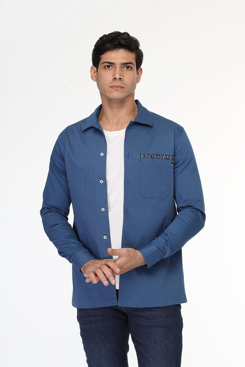 Regular Fit Shirt Chino Blue