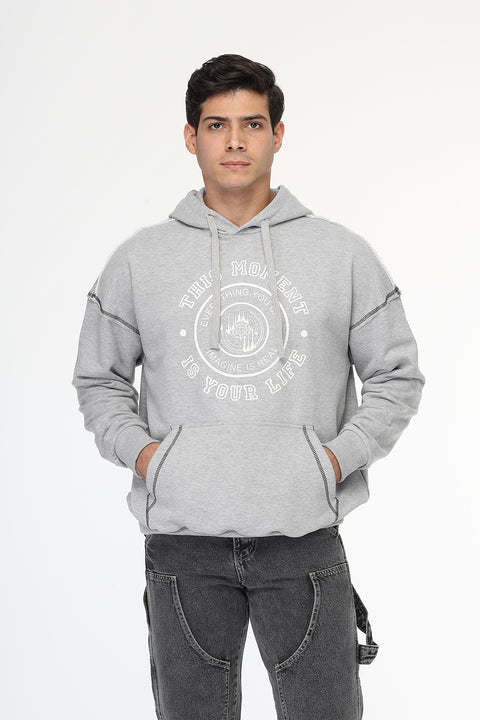 Over Size Sweat Shirt Gray