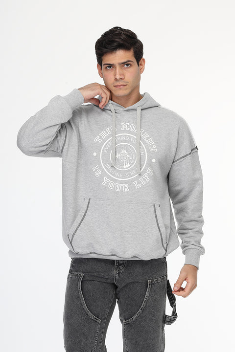 Over Size Sweat Shirt Gray