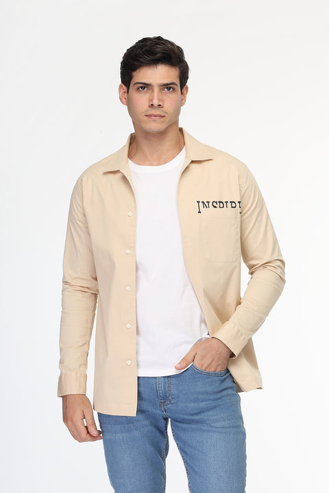Regular Fit Shirt Chino Beige