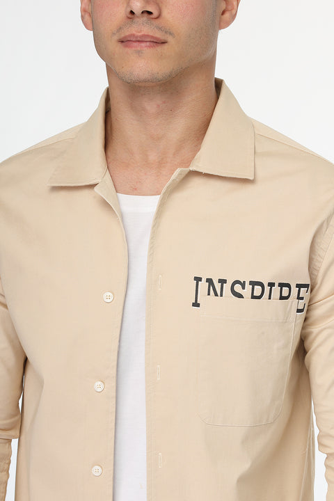 Regular Fit Shirt Chino Beige