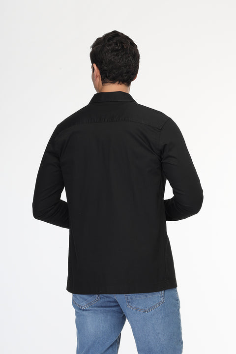 Regular Fit Shirt Chino Black