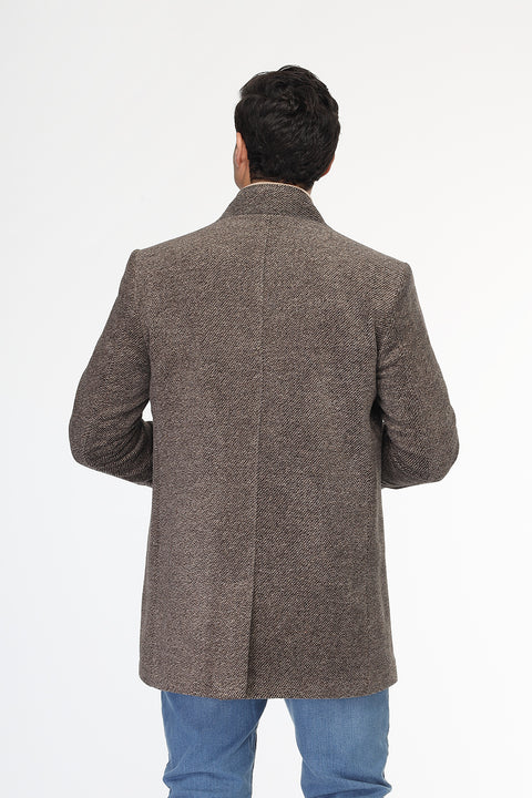 Regular Fit Coat Brown