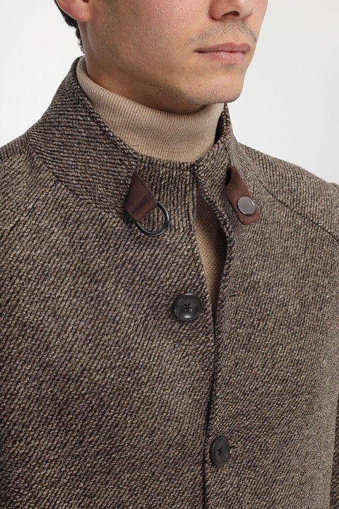 Regular Fit Coat Brown