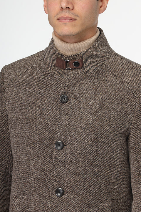Regular Fit Coat Brown