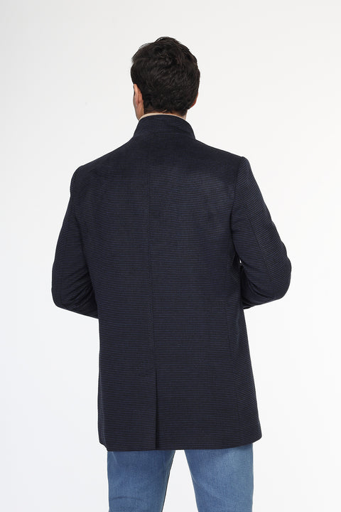 Regular Fit Coat Dark Blue
