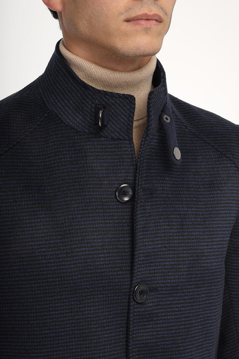 Regular Fit Coat Dark Blue