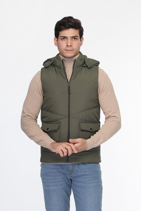 Regular Fit Vest Green