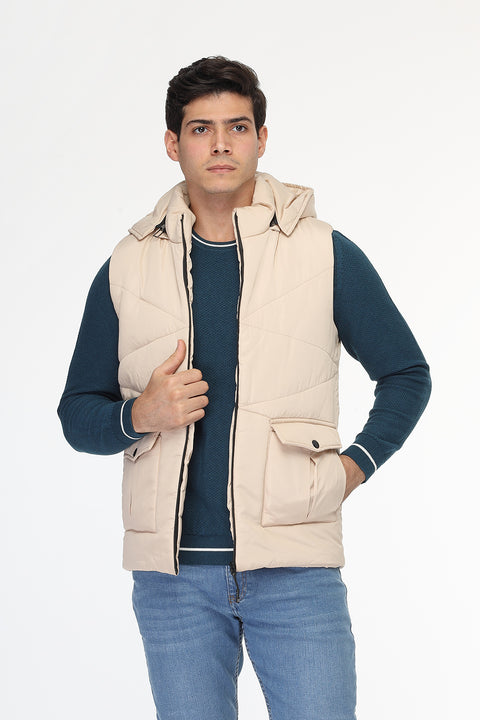 Regular Fit Vest Beige