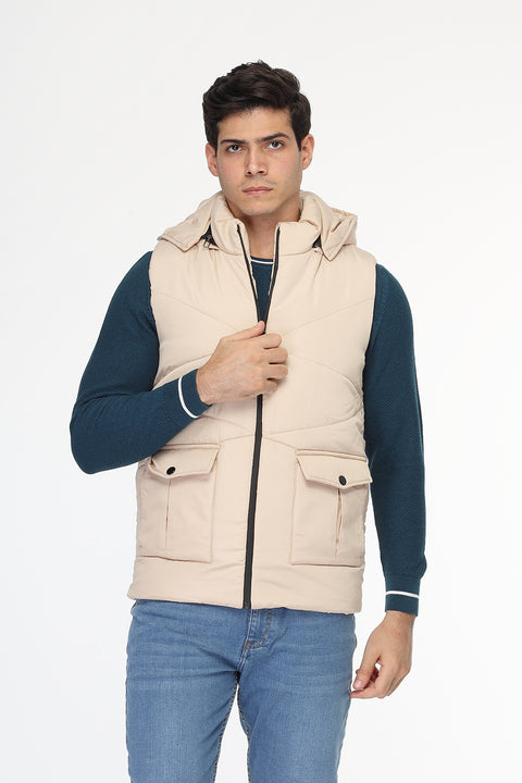Regular Fit Vest Beige