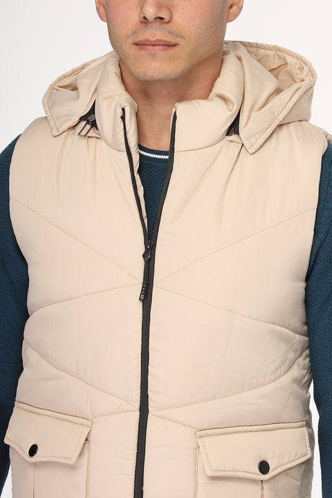 Regular Fit Vest Beige
