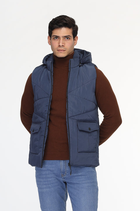 Regular Fit Vest Dark Blue