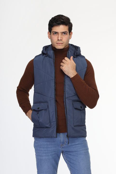Regular Fit Vest Dark Blue