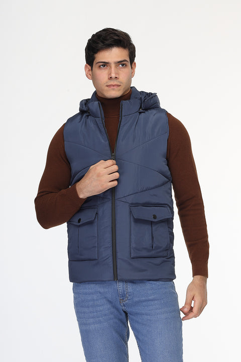 Regular Fit Vest Dark Blue