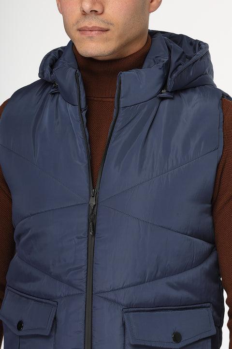 Regular Fit Vest Dark Blue