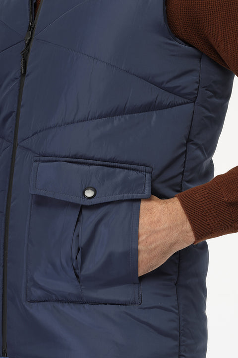 Regular Fit Vest Dark Blue