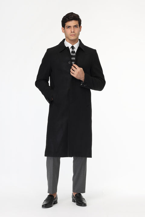 Regular Fit Coat Black