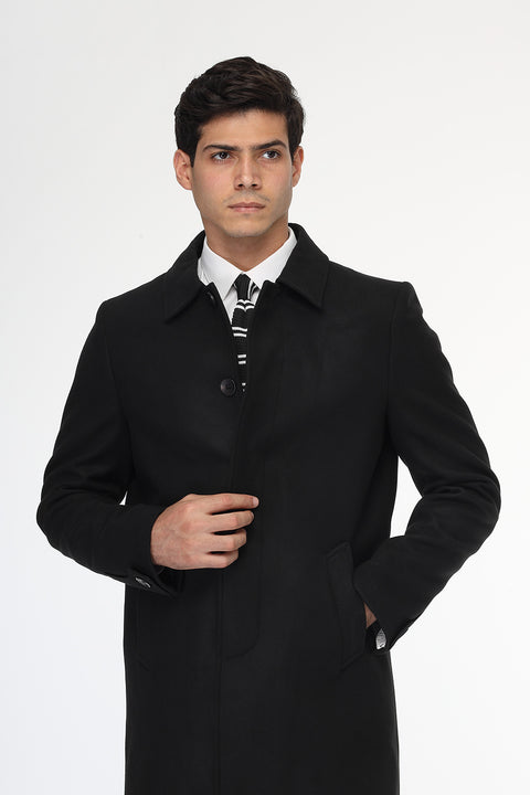 Regular Fit Coat Black
