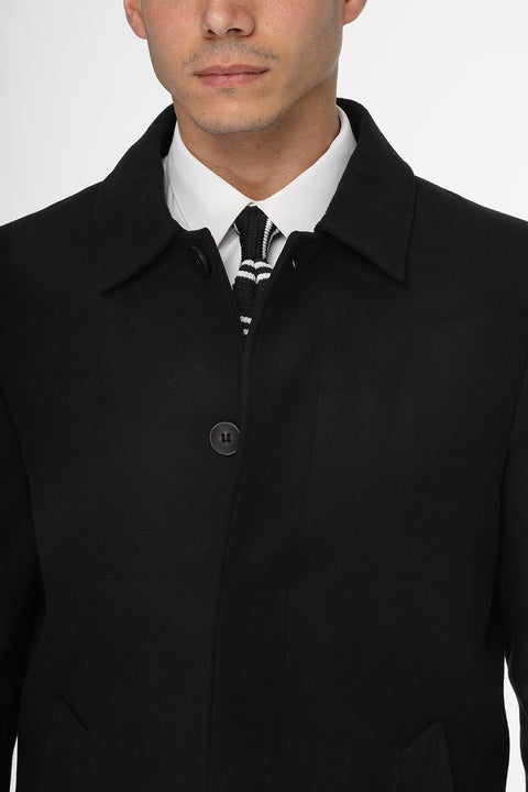 Regular Fit Coat Black