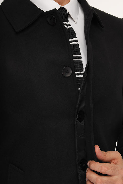 Regular Fit Coat Black
