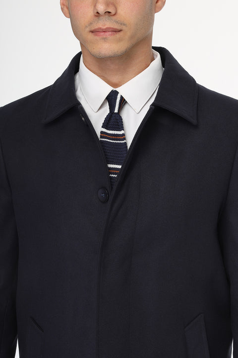 Regular Fit Coat Dark Blue