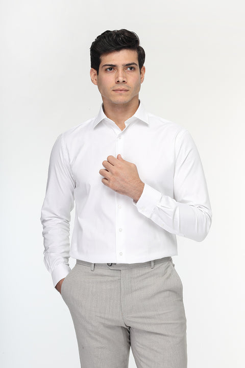 Regular Fit Shirt Oxford 100% Cotton White