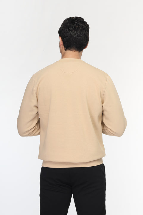 Regular Fit Sweat Shirt Beige