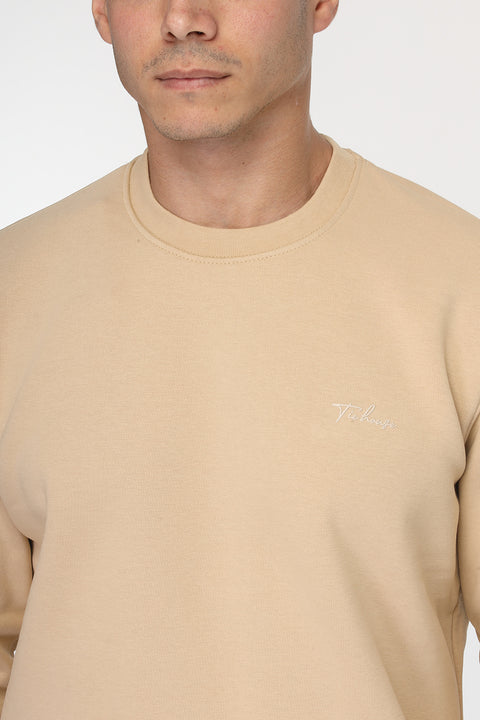 Regular Fit Sweat Shirt Beige