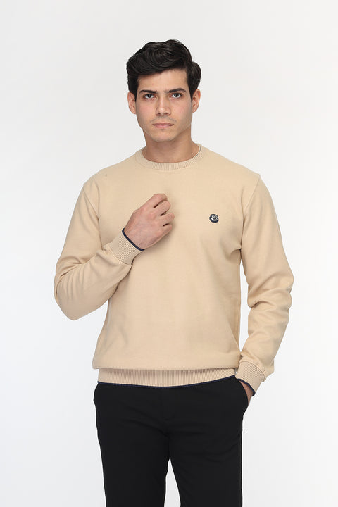 Regular Fit Sweat Shirt Beige