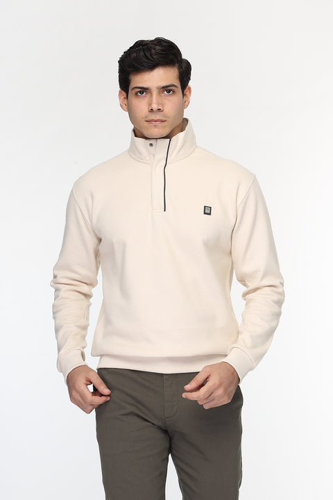 Regular Fit Sweat Shirt Beige