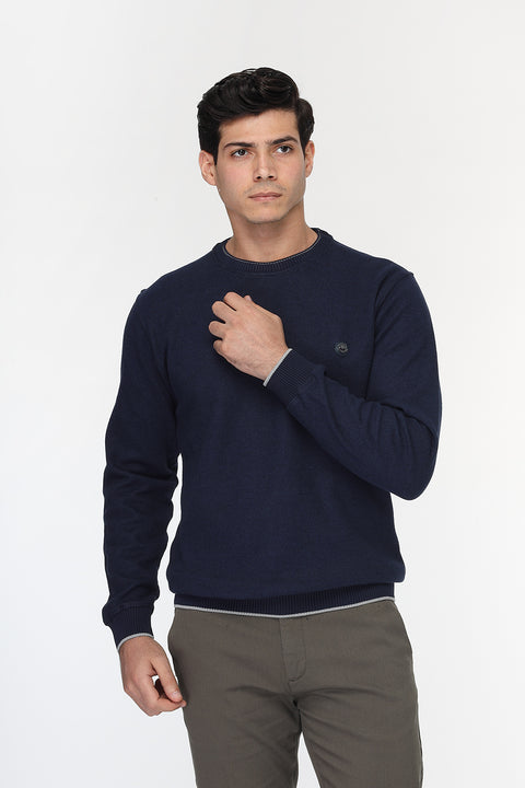 Regular Fit Sweat Shirt Dark Blue
