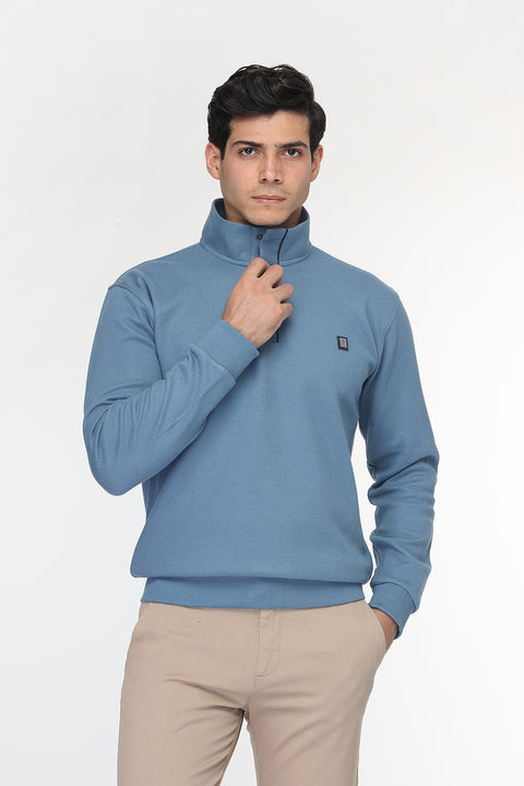 Regular Fit Sweat Shirt Blue
