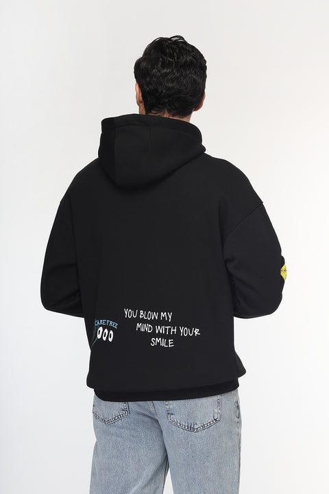 Over Size Sweat Shirt Black