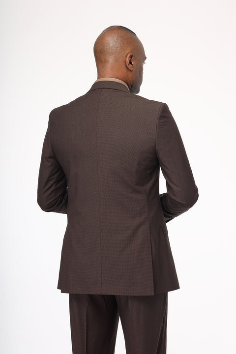 Slim Fit Suit Dark Brown
