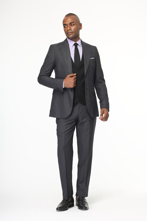 Slim Fit Suit Gray