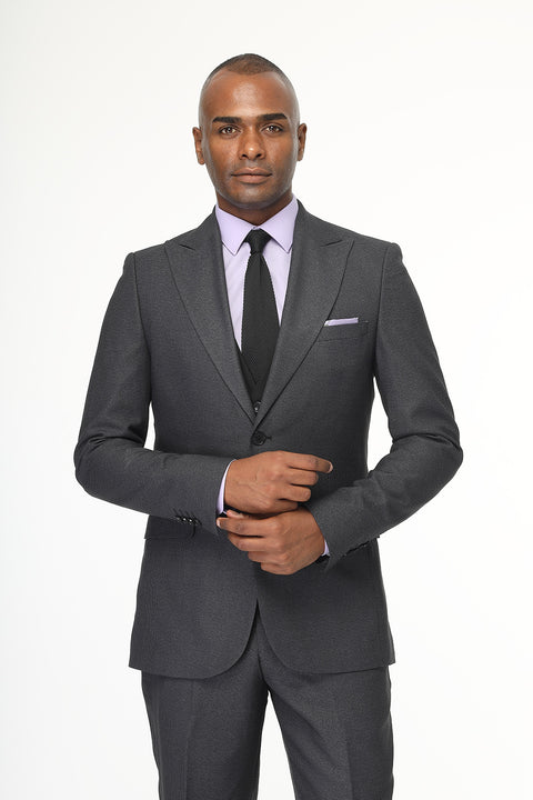 Slim Fit Suit Gray