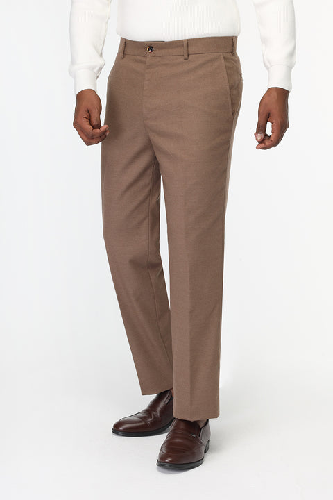 Regular Fit Classic Pants Beige