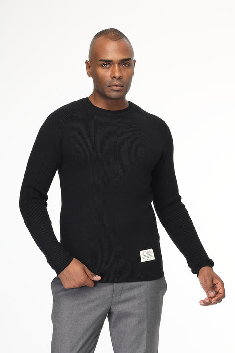 Slim Fit Pullover Black