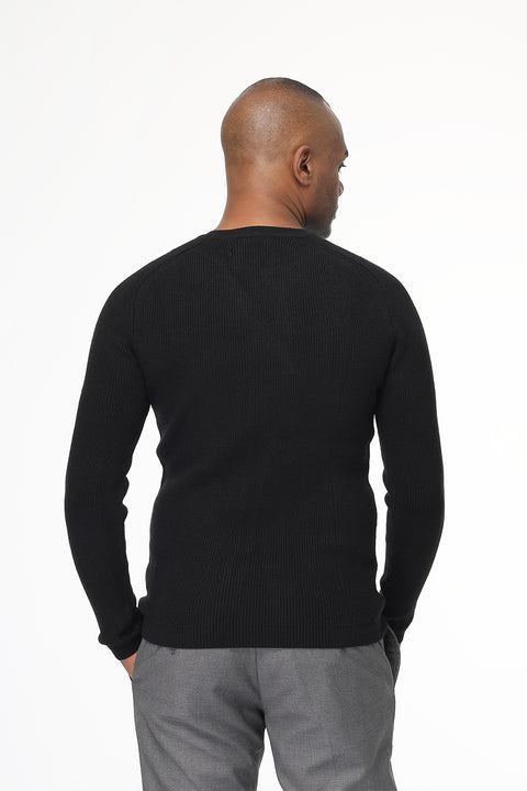 Slim Fit Pullover Black