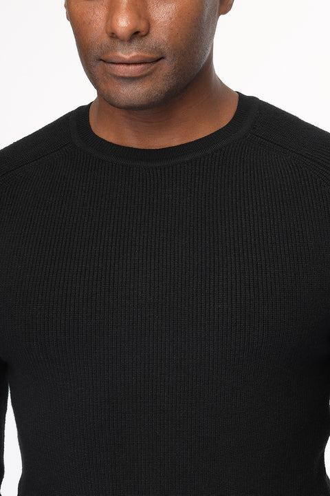 Slim Fit Pullover Black
