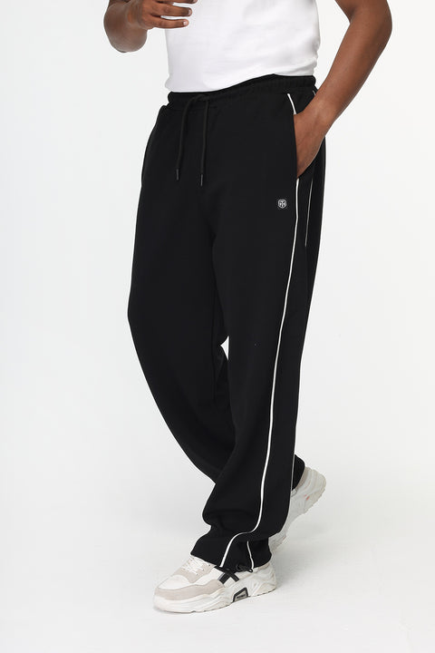 Wide Leg Sweat Pants Black